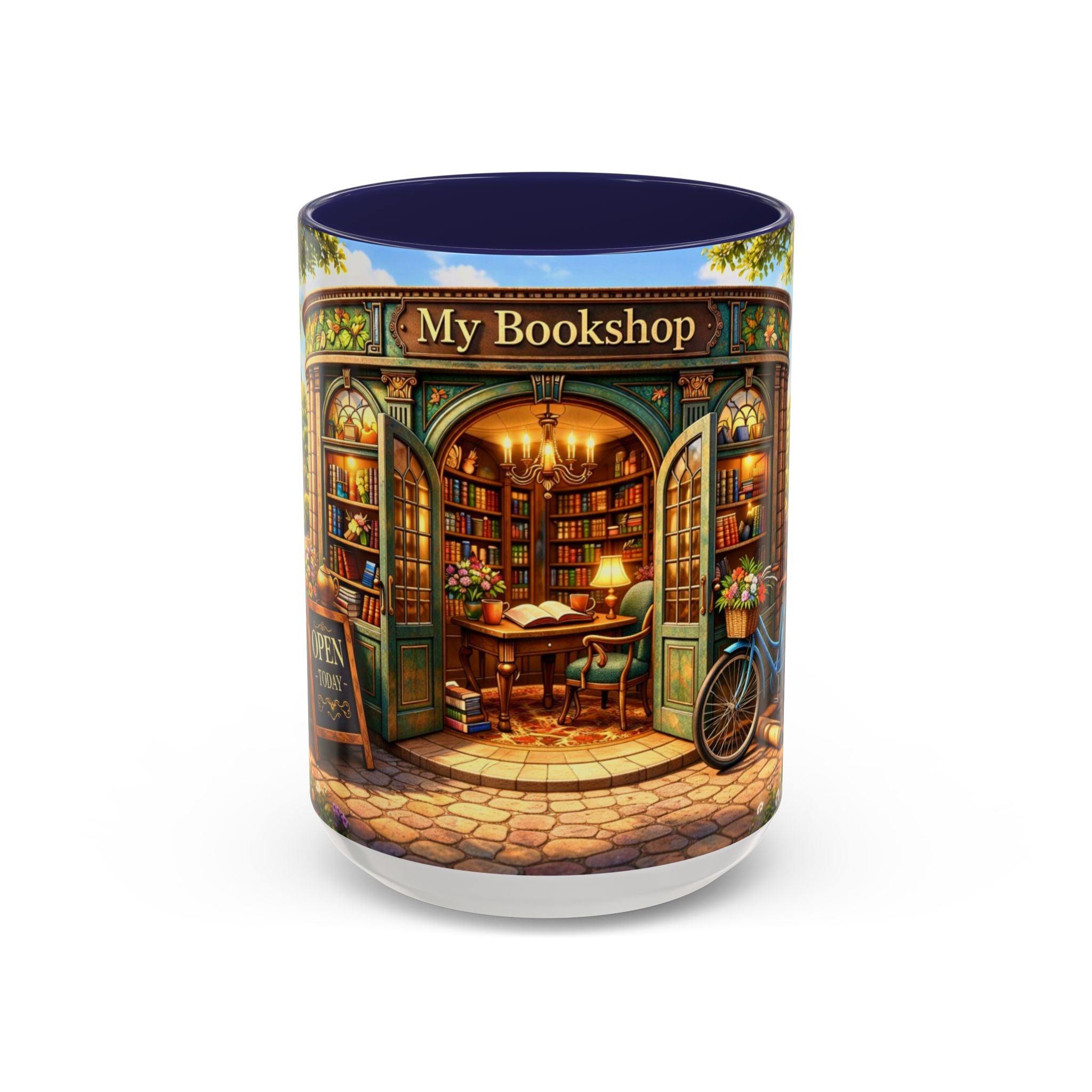 Bookshop Coffee Mug – "My Bookshop" Cozy Library Accent Mug