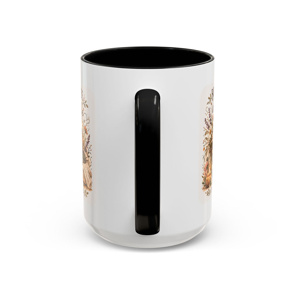 Books, Coffee & A Quiet Life Accent Coffee Mug — Cozy Literary Tea Cup (11/15oz)