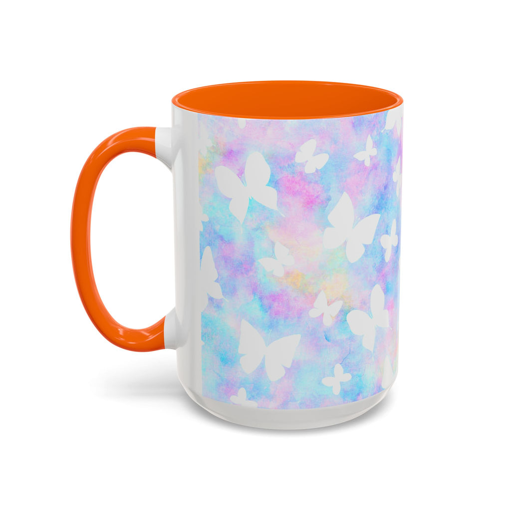 Pastel Watercolor Butterfly Coffee Mug – 11/15oz Accent Mug