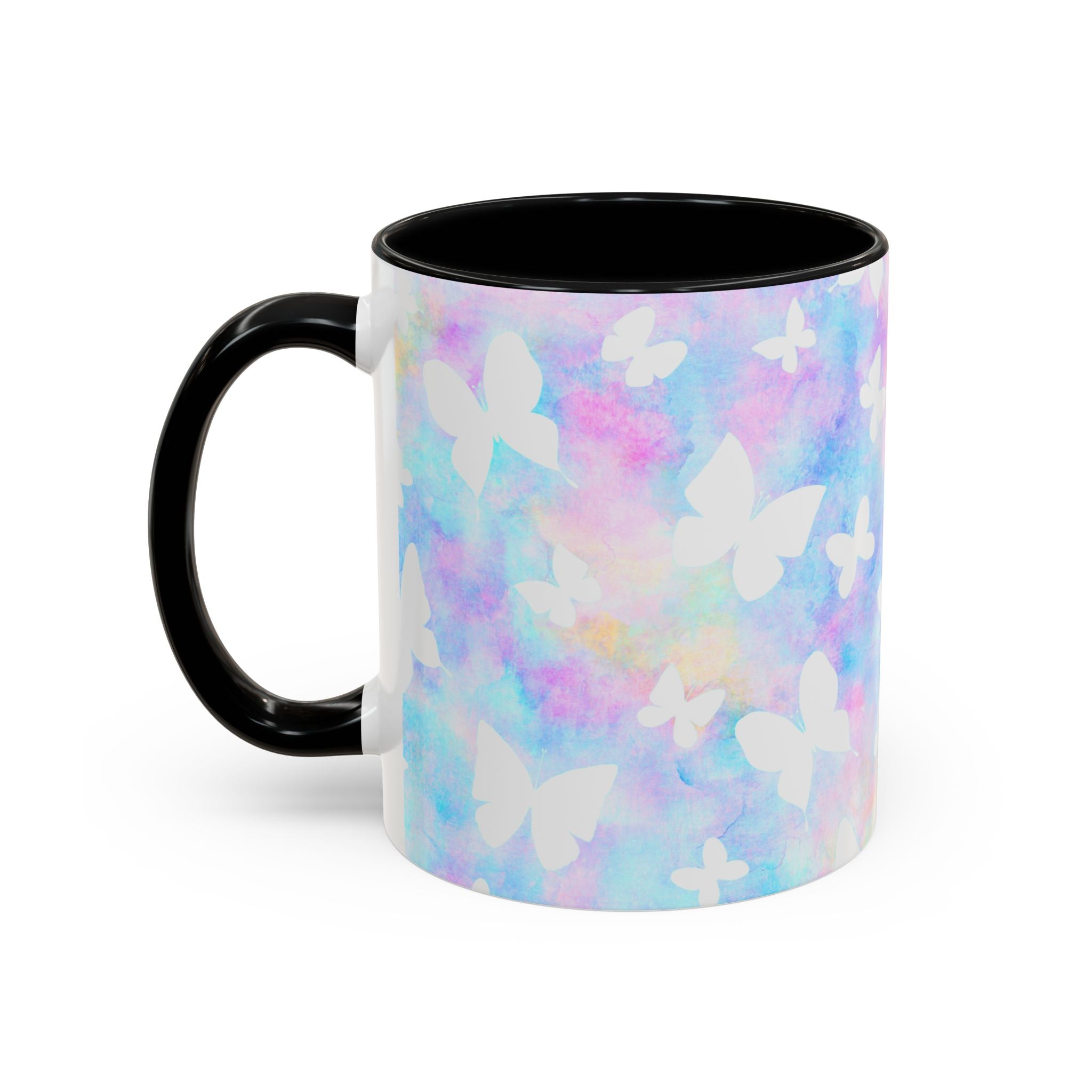 Pastel Watercolor Butterfly Coffee Mug – 11/15oz Accent Mug