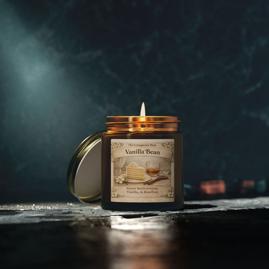 Vanilla Bean Coconut-Apricot Wax Candle (4oz & 9oz) — Scented Jar Candle