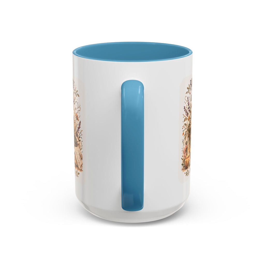 Books, Coffee & A Quiet Life Accent Coffee Mug — Cozy Literary Tea Cup (11/15oz)