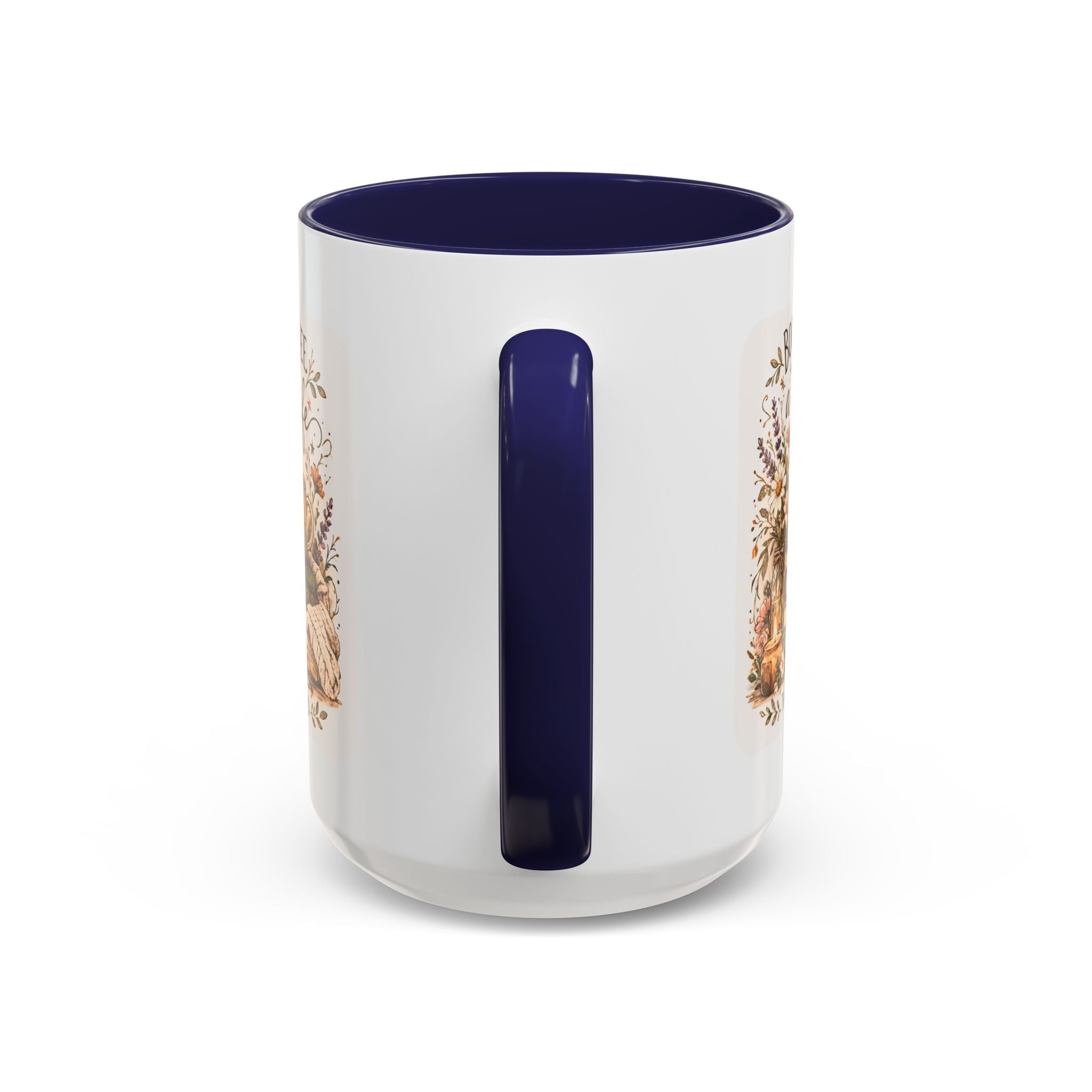 Books, Coffee & A Quiet Life Accent Coffee Mug — Cozy Literary Tea Cup (11/15oz)