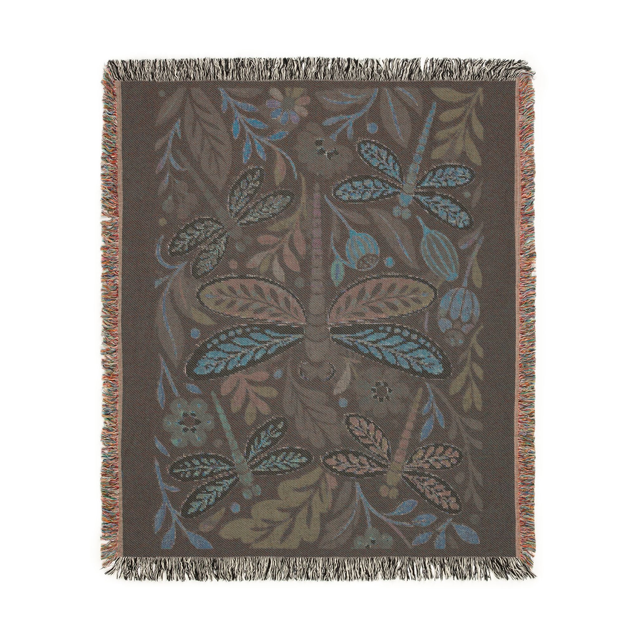 Bohemian Dragonfly Woven Blanket