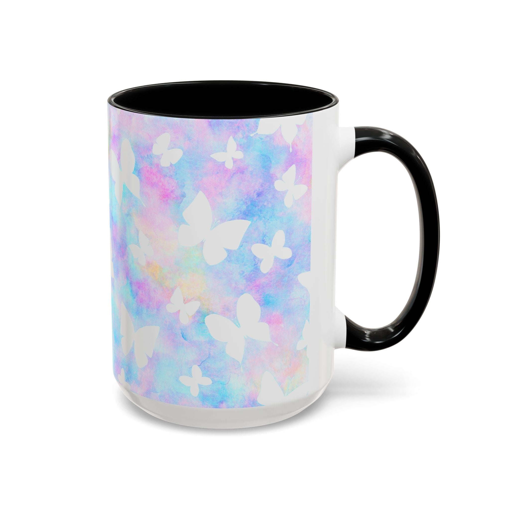Pastel Watercolor Butterfly Coffee Mug – 11/15oz Accent Mug