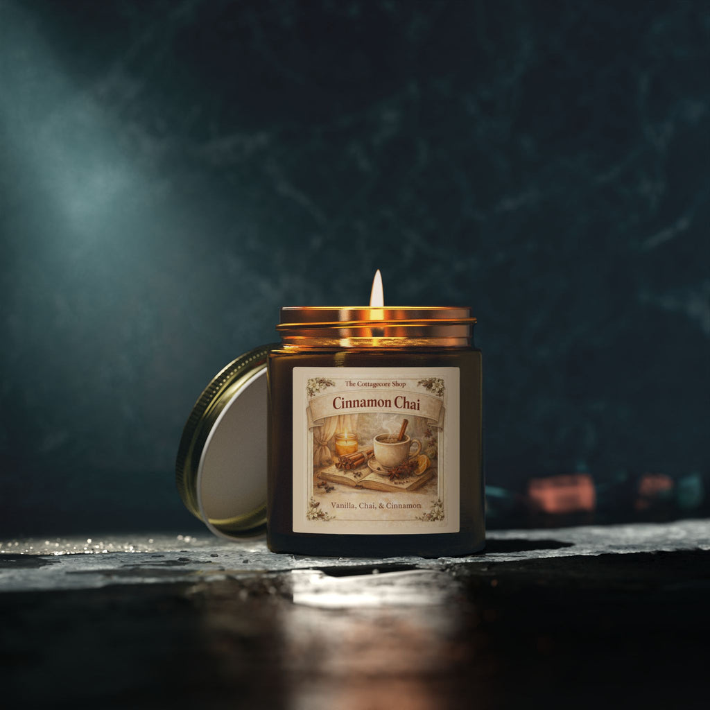 Cinnamon Chai Scented Candle — Coconut Apricot Wax (4oz & 9oz)