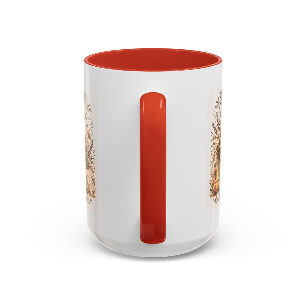 Books, Coffee & A Quiet Life Accent Coffee Mug — Cozy Literary Tea Cup (11/15oz)