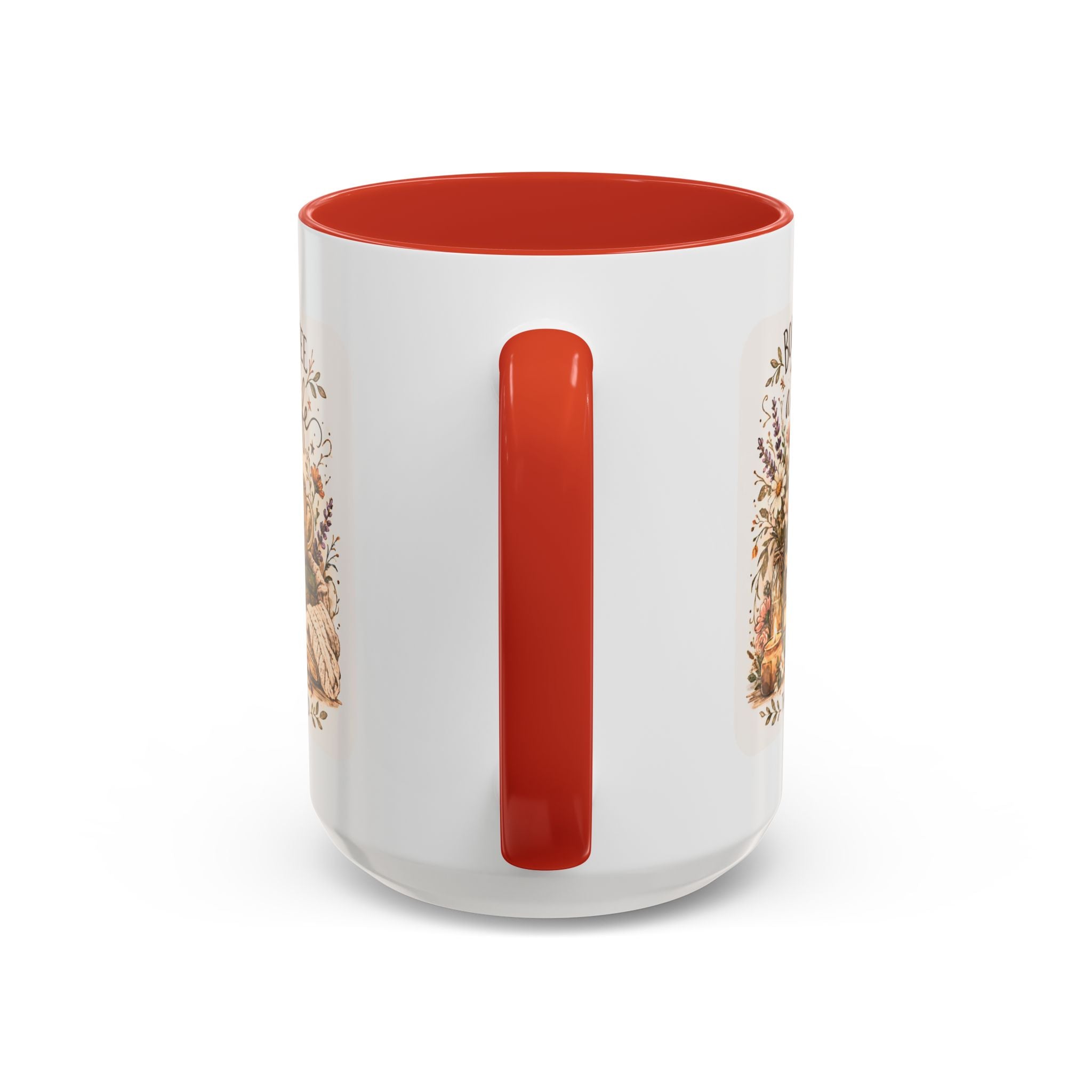 Books, Coffee & A Quiet Life Accent Coffee Mug — Cozy Literary Tea Cup (11/15oz)