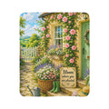 Bloom Where You’re Planted Sherpa Blanket — Cottage Garden Floral Fleece Throw