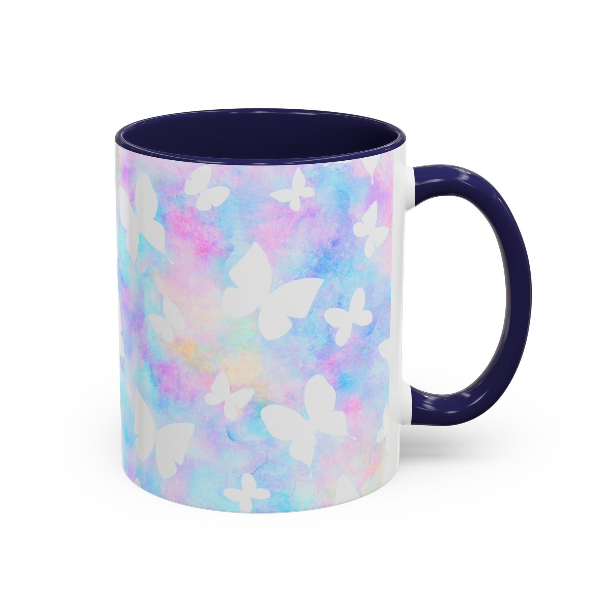 Pastel Watercolor Butterfly Coffee Mug – 11/15oz Accent Mug