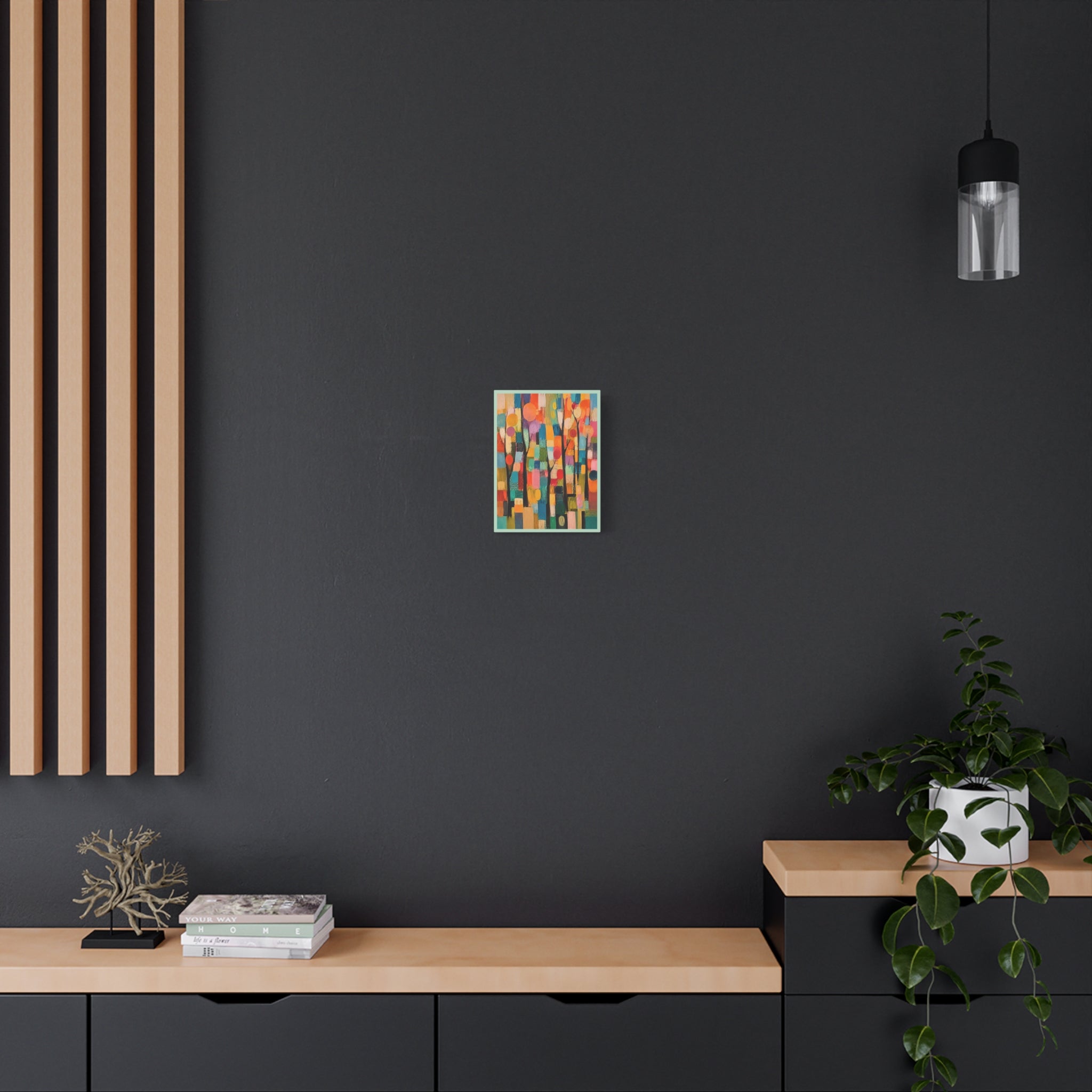 Abstract Colorful Trees Matte Canvas Wall Art - Stretched 1.25"