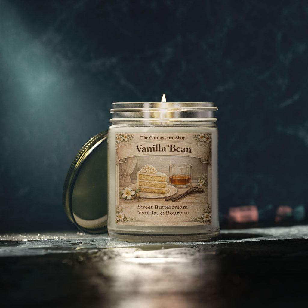 Vanilla Bean Coconut-Apricot Wax Candle (4oz & 9oz) — Scented Jar Candle