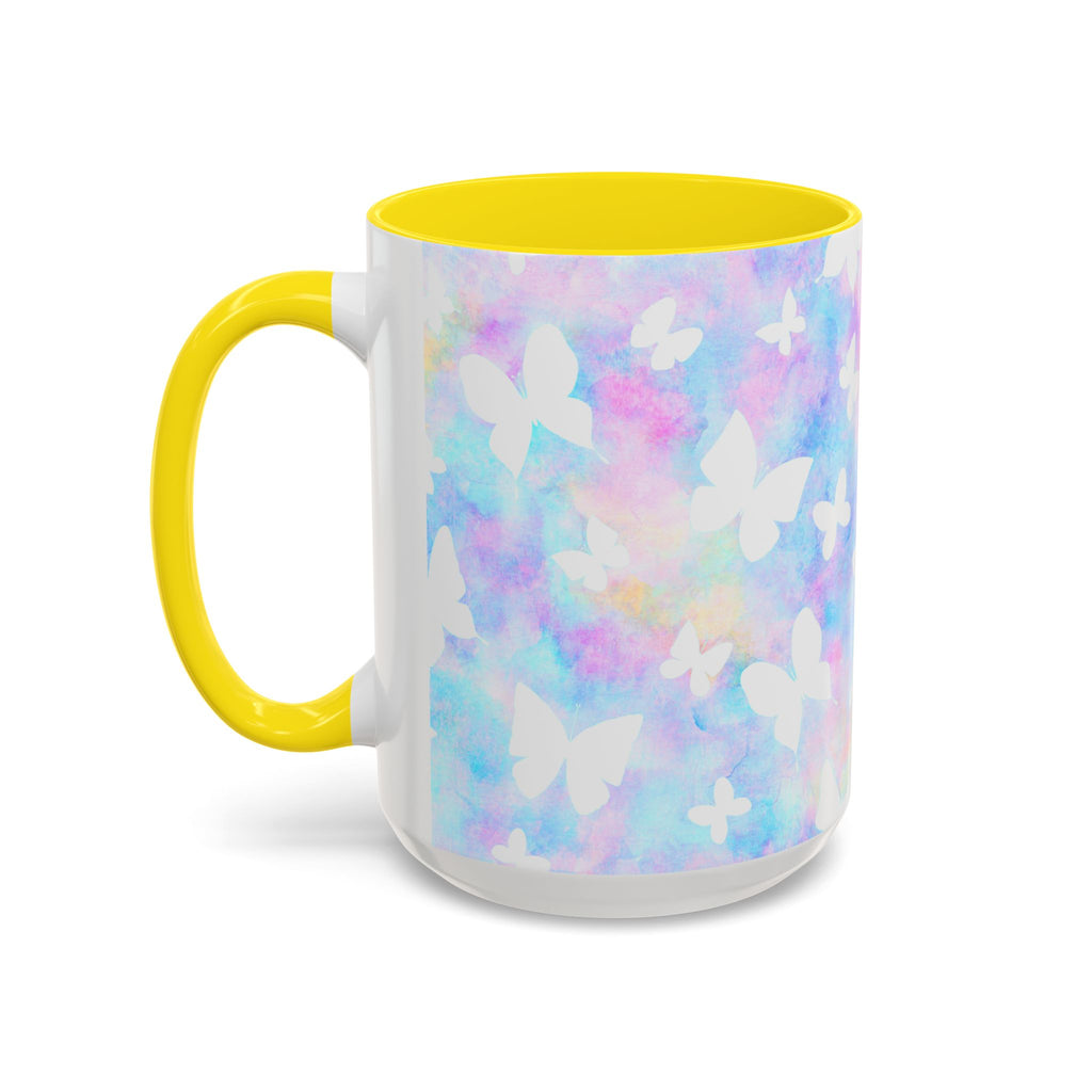 Pastel Watercolor Butterfly Coffee Mug – 11/15oz Accent Mug