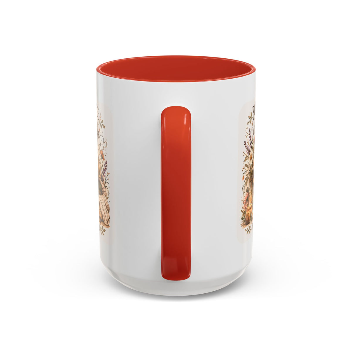 Books, Coffee & A Quiet Life Accent Coffee Mug — Cozy Literary Tea Cup (11/15oz)