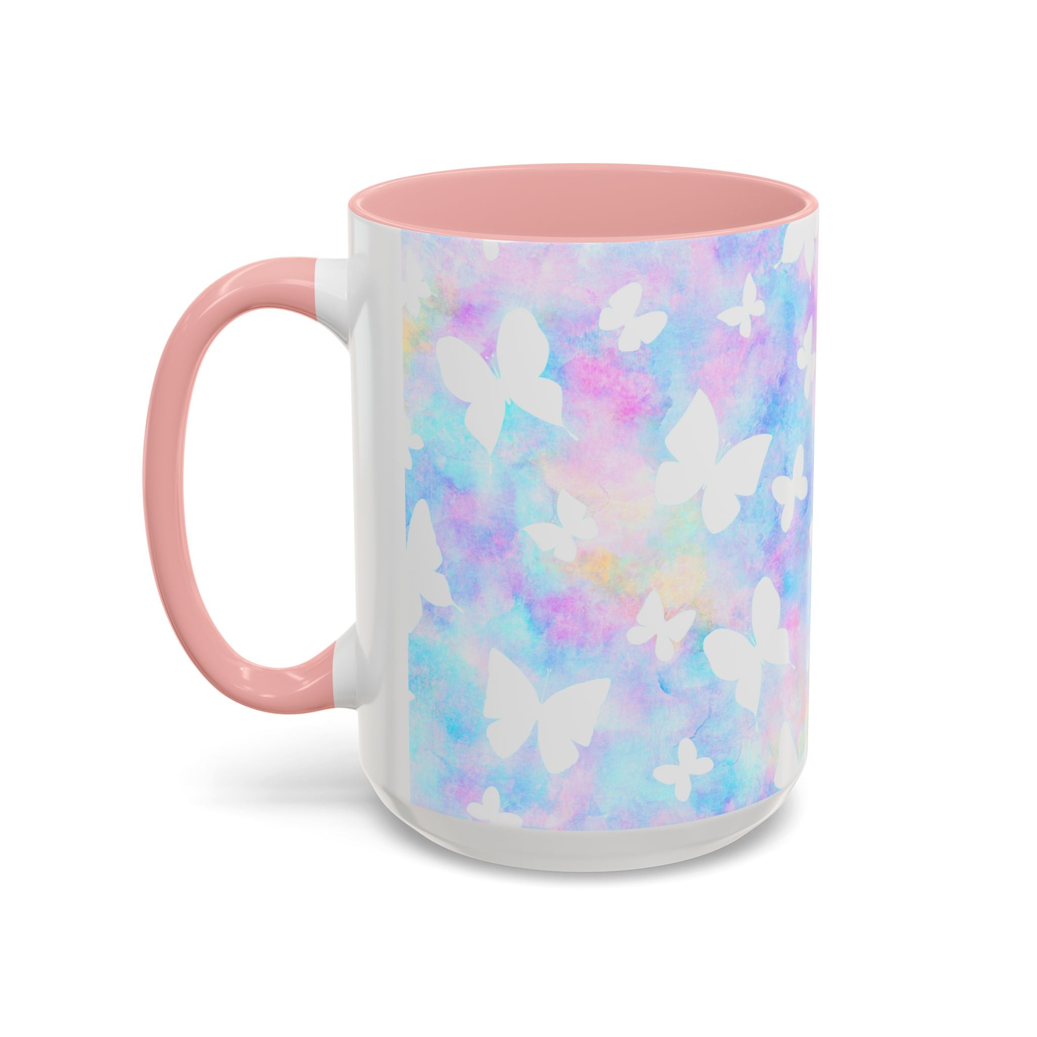 Pastel Watercolor Butterfly Coffee Mug – 11/15oz Accent Mug