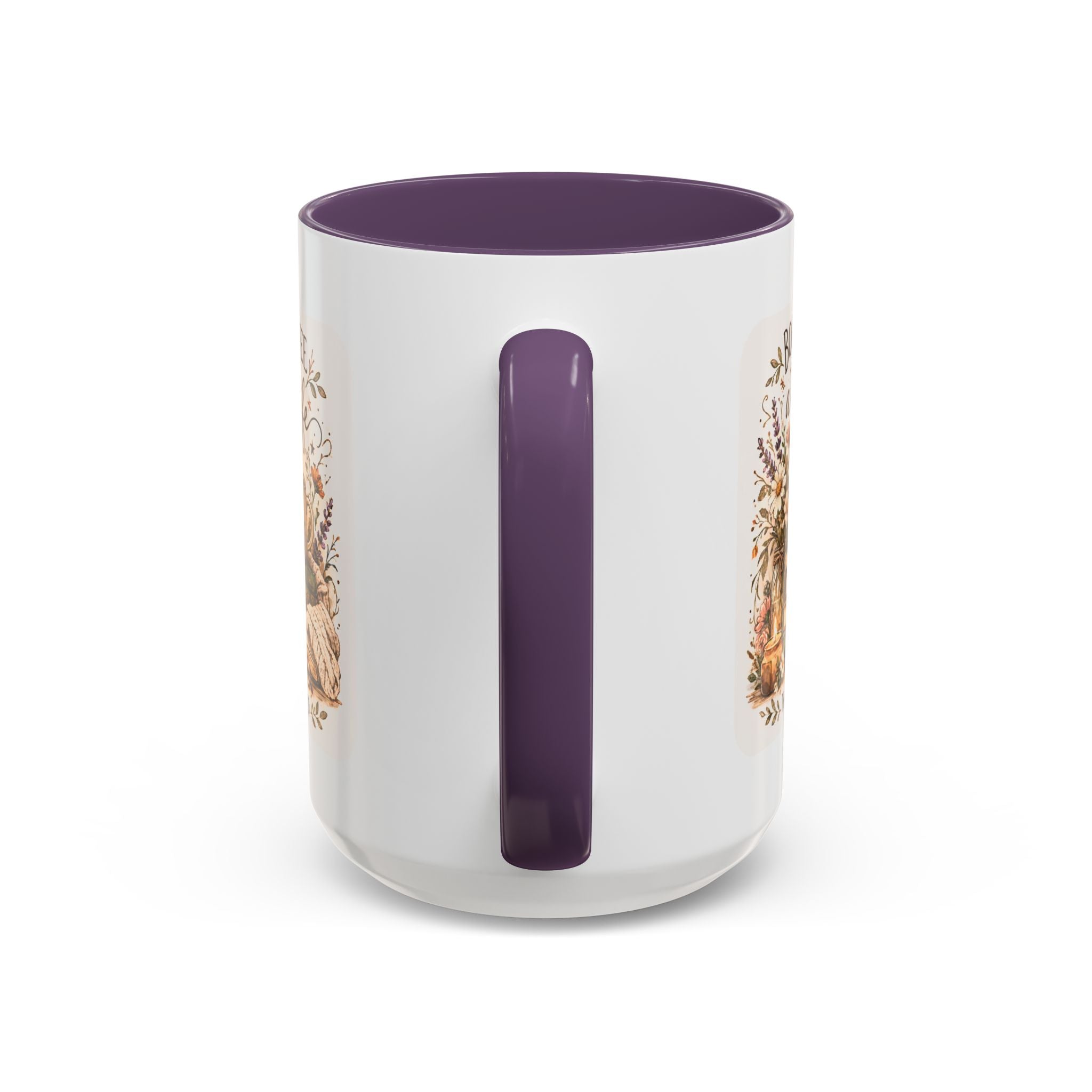 Books, Coffee & A Quiet Life Accent Coffee Mug — Cozy Literary Tea Cup (11/15oz)