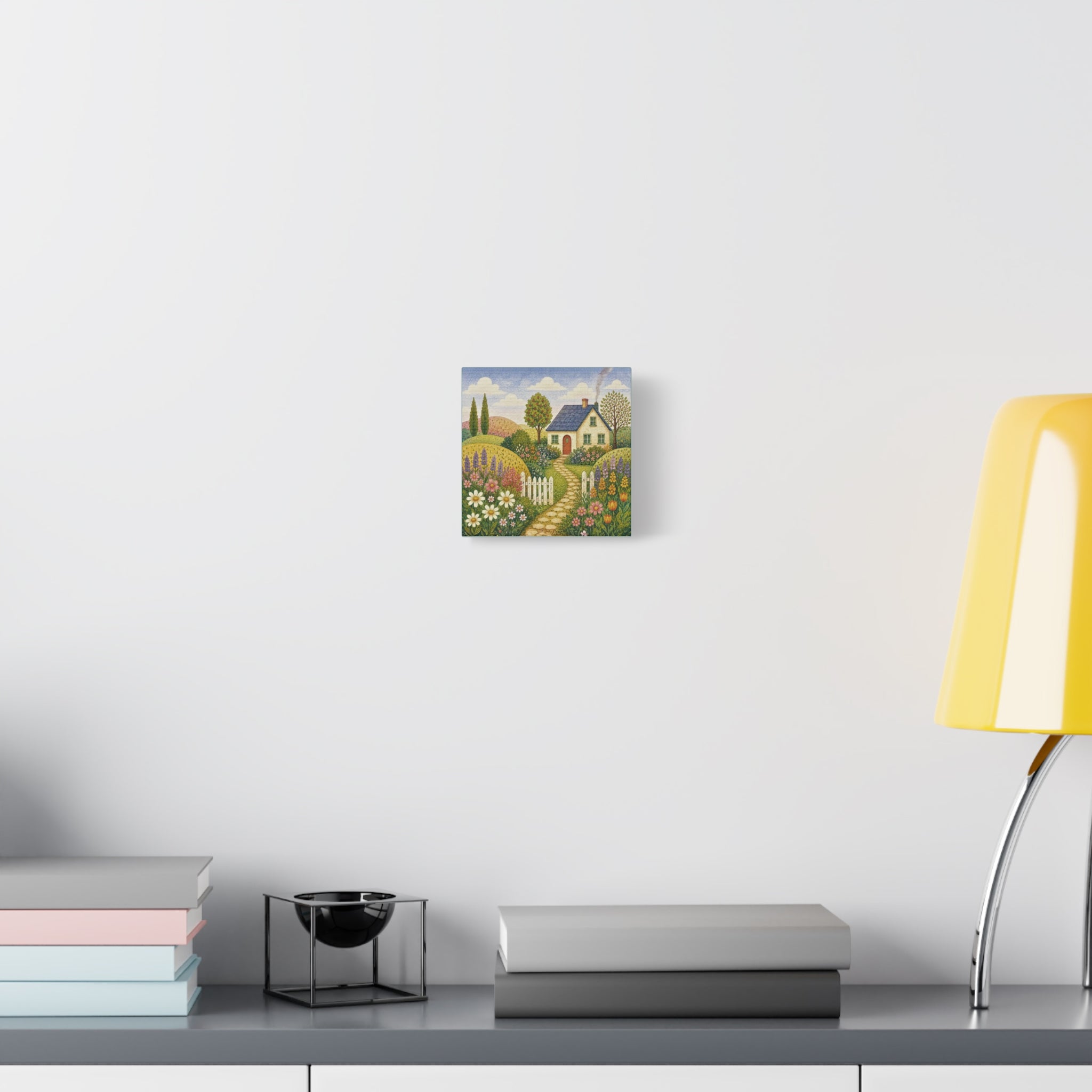 Cottage Garden Canvas Wall Art — Stretched Matte Floral Home Decor