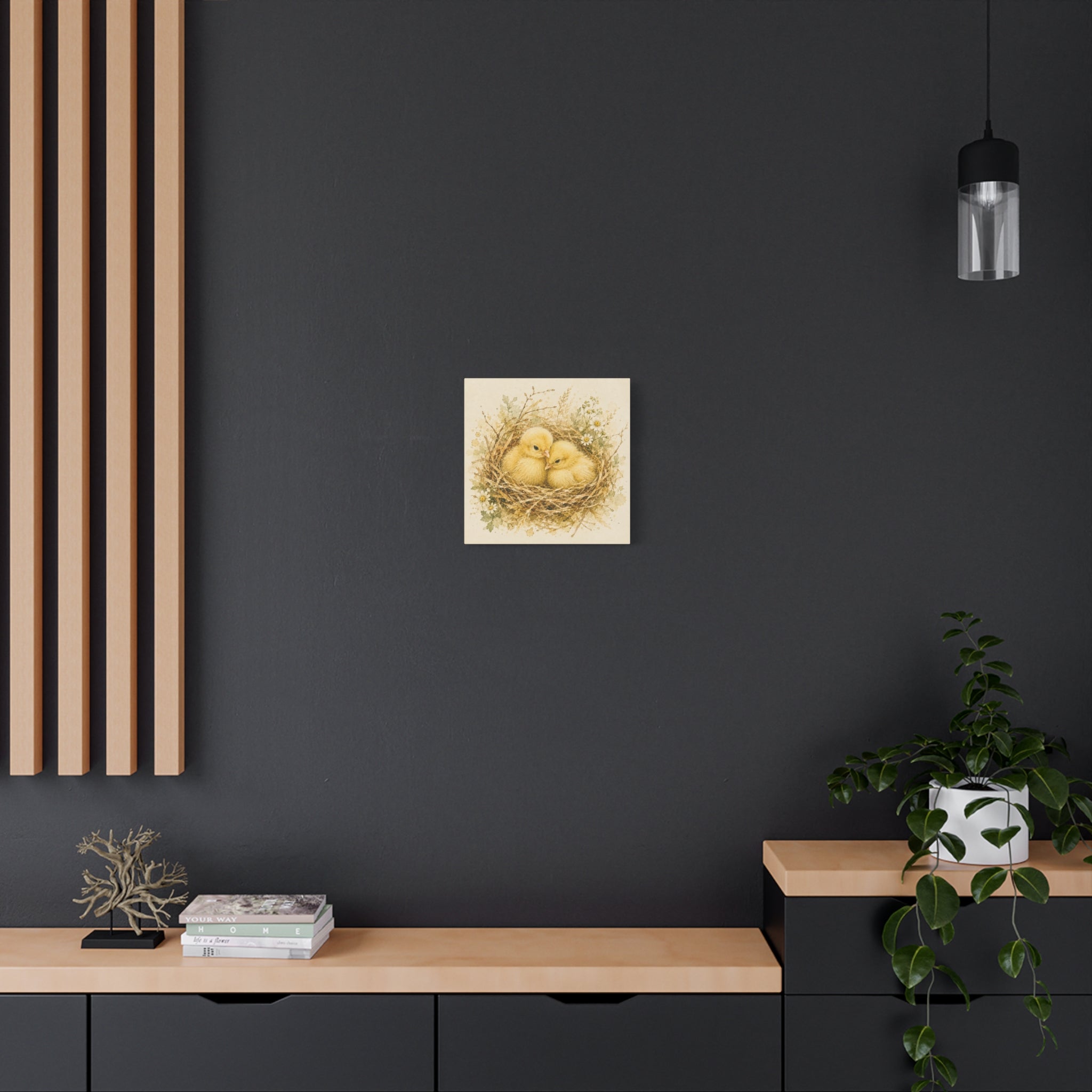 Chick Nest Canvas — Vintage Baby Chicks Wall Art