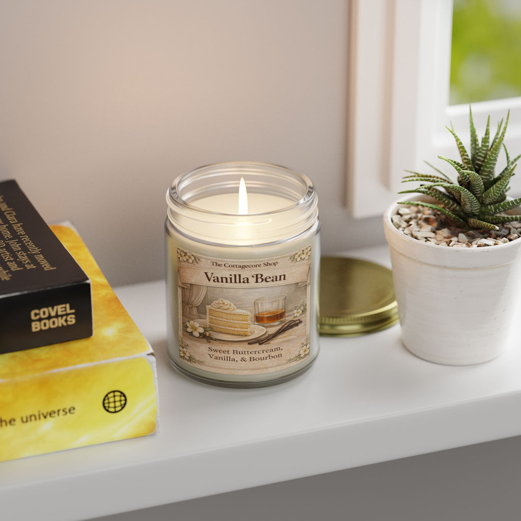Vanilla Bean Coconut-Apricot Wax Candle (4oz & 9oz) — Scented Jar Candle