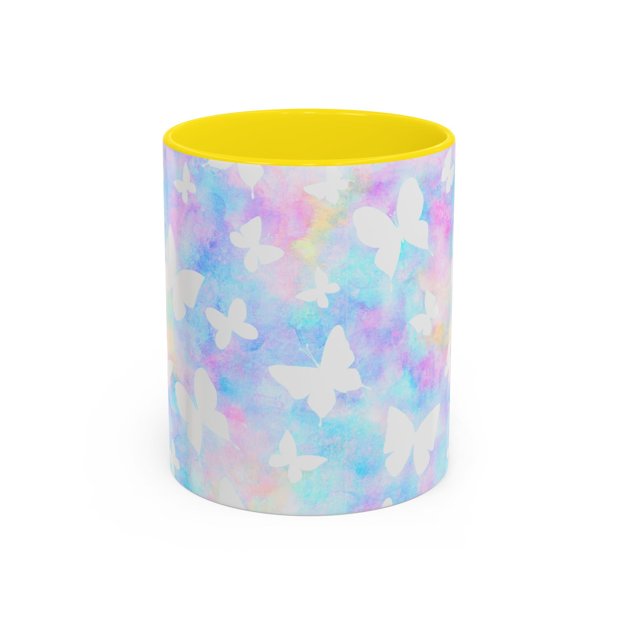 Pastel Watercolor Butterfly Coffee Mug – 11/15oz Accent Mug