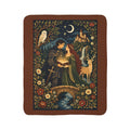 Romantic Medieval Couple Sherpa Blanket — Enchanted Forest Fleece Throw