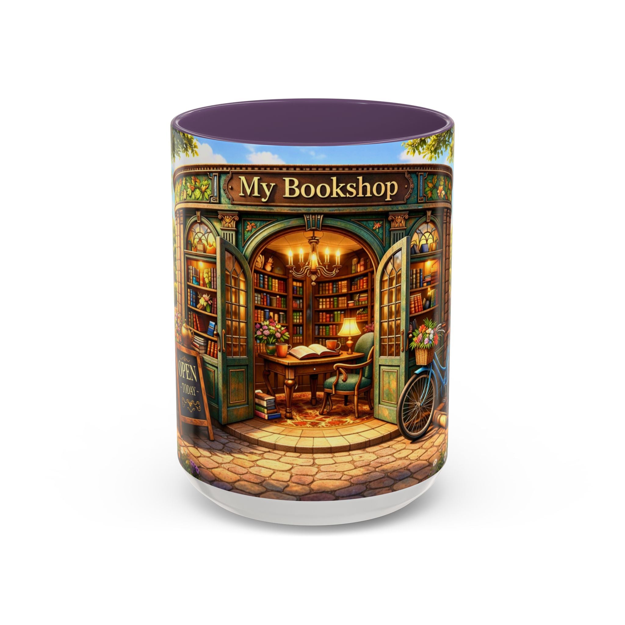 Bookshop Coffee Mug – "My Bookshop" Cozy Library Accent Mug