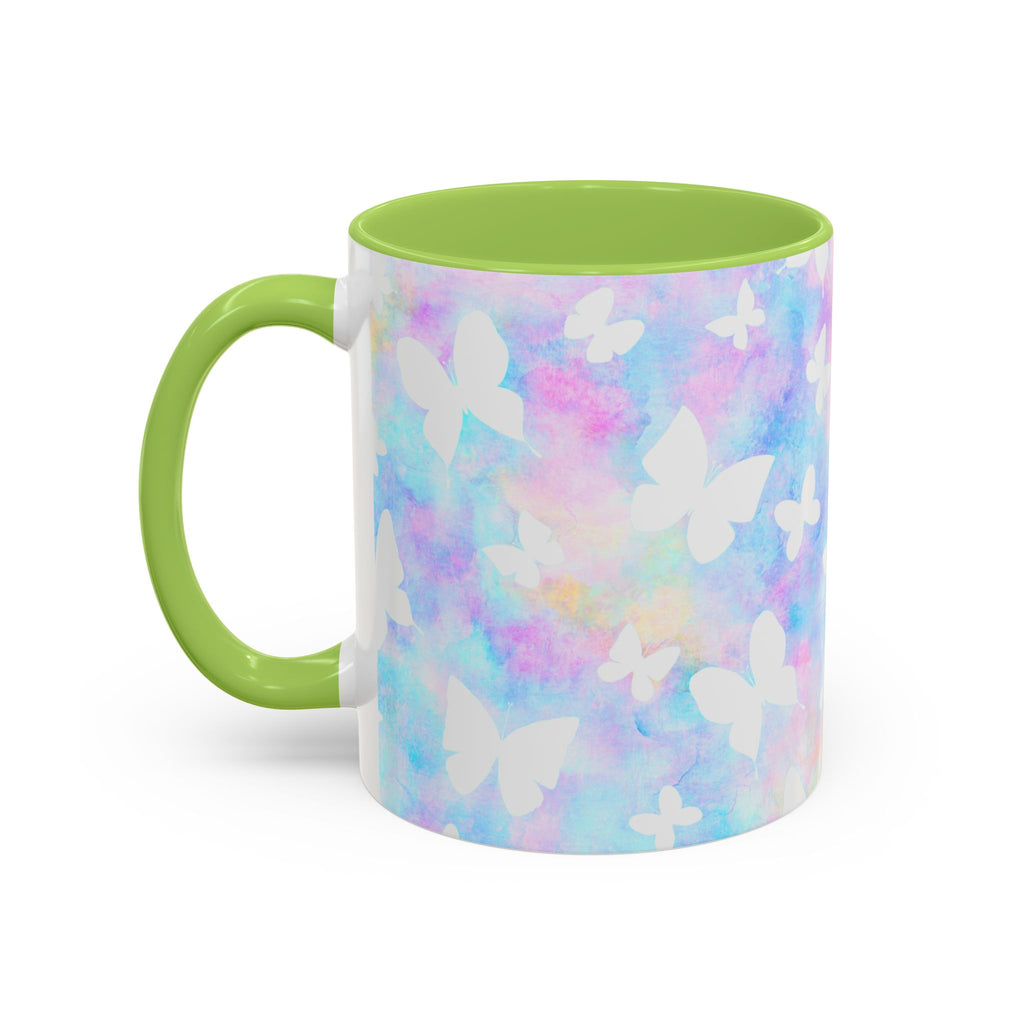 Pastel Watercolor Butterfly Coffee Mug – 11/15oz Accent Mug