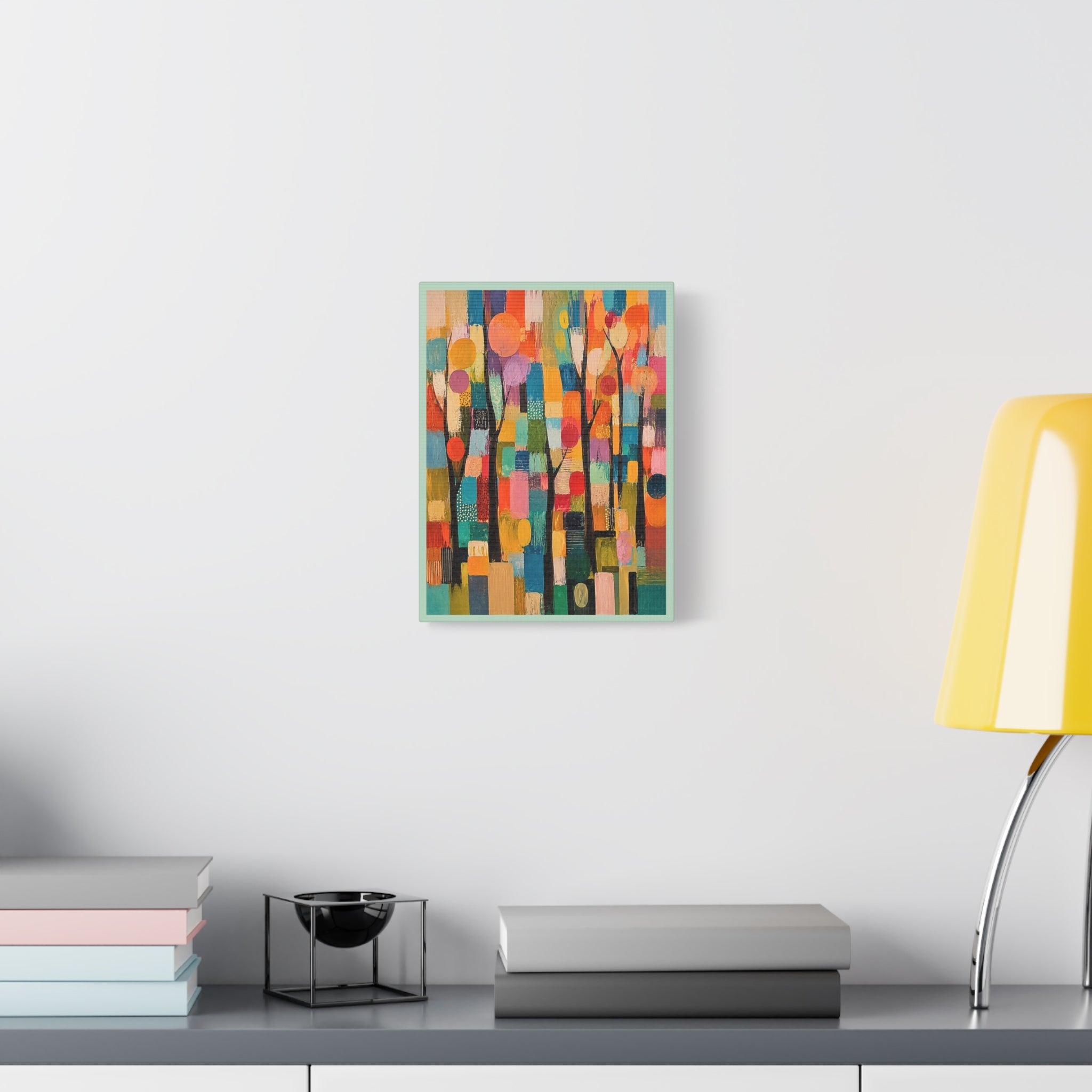 Abstract Colorful Trees Matte Canvas Wall Art - Stretched 1.25"