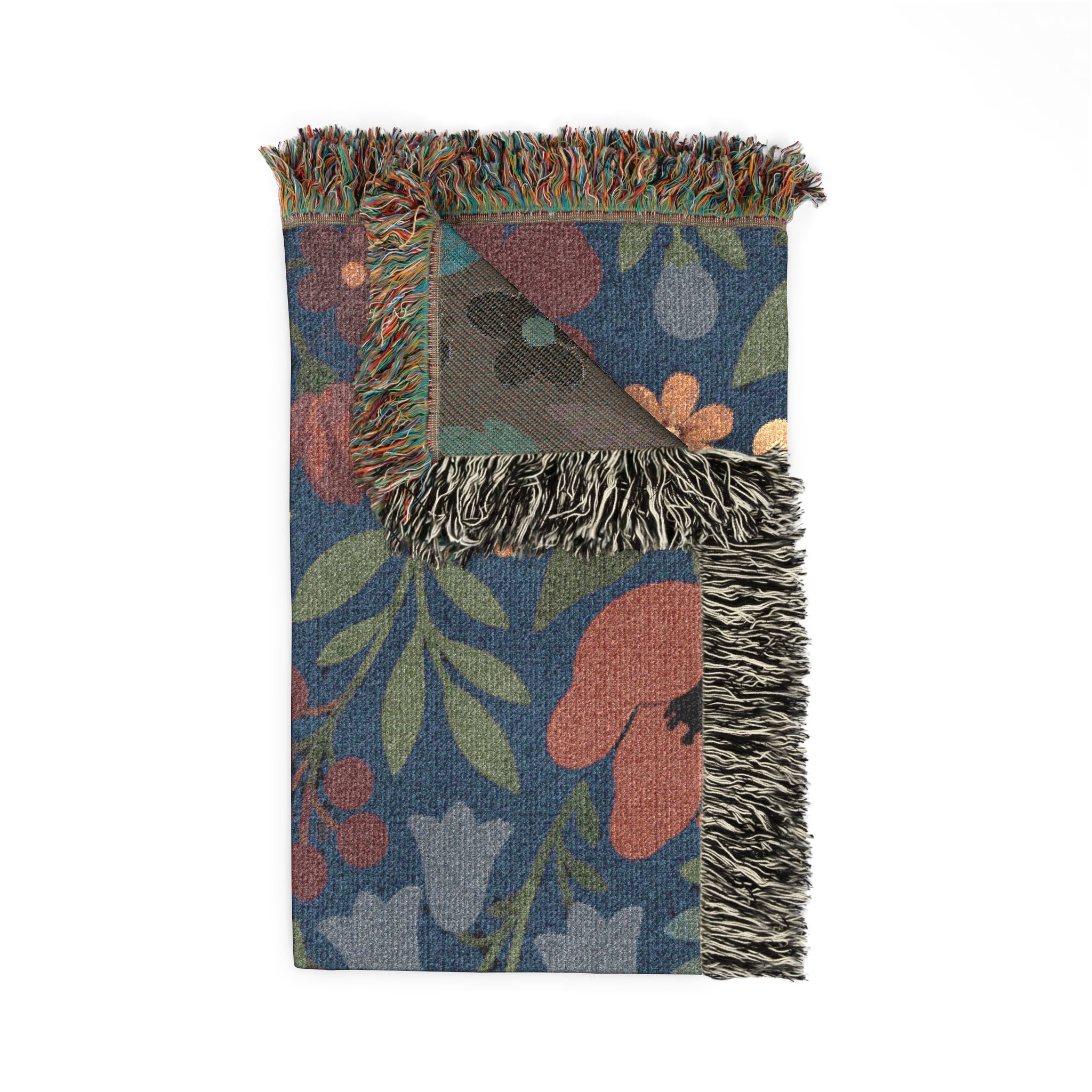 Floral Woven Blanket — Vintage Garden Throw Blanket
