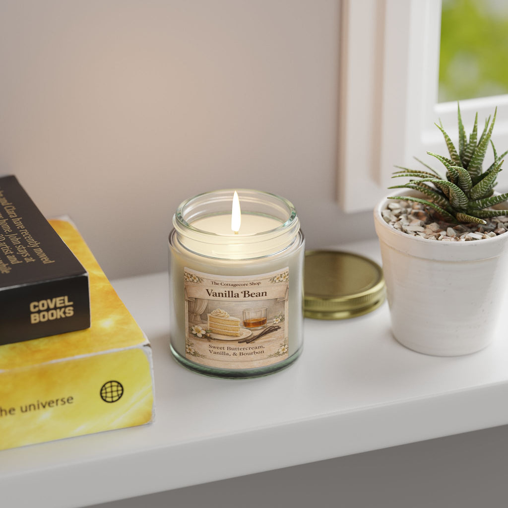 Vanilla Bean Coconut-Apricot Wax Candle (4oz & 9oz) — Scented Jar Candle