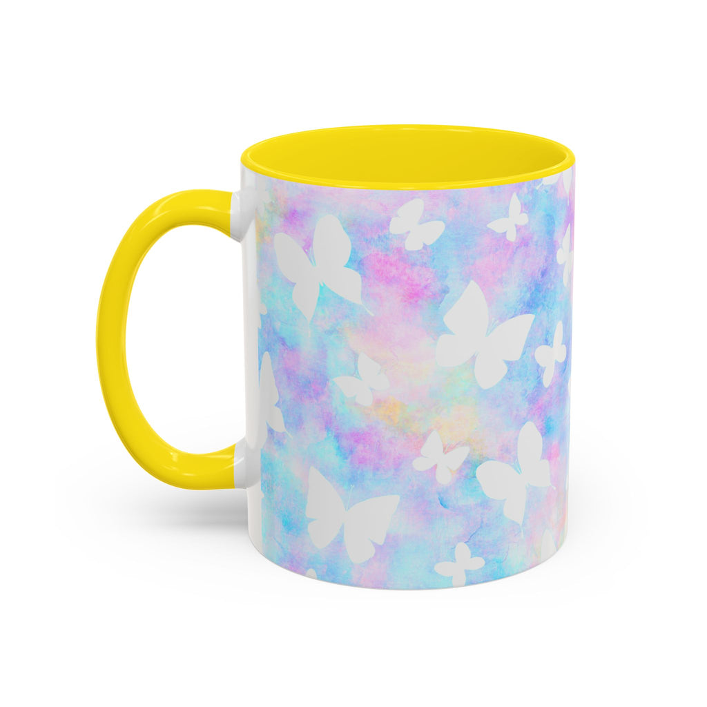 Pastel Watercolor Butterfly Coffee Mug – 11/15oz Accent Mug