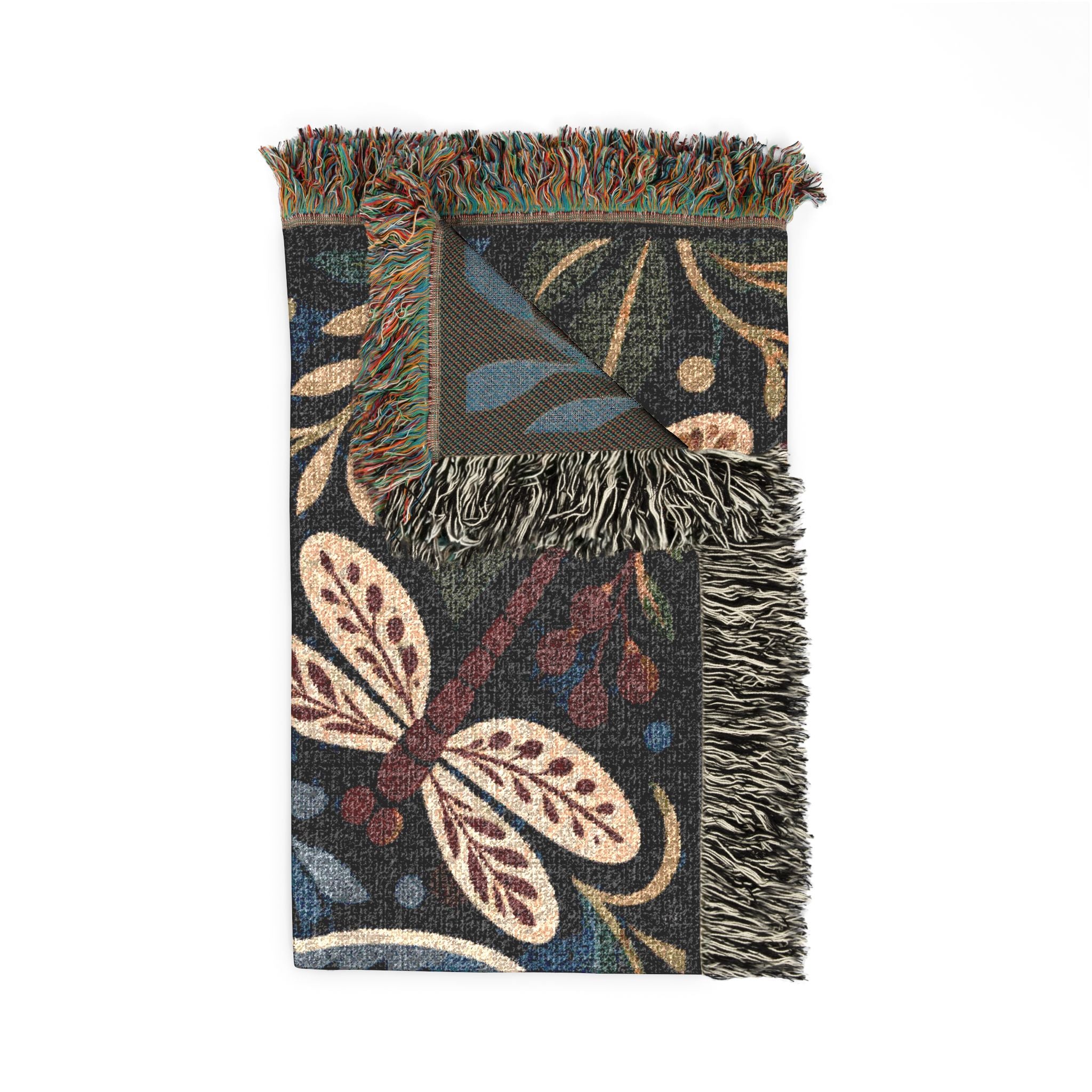 Bohemian Dragonfly Woven Blanket