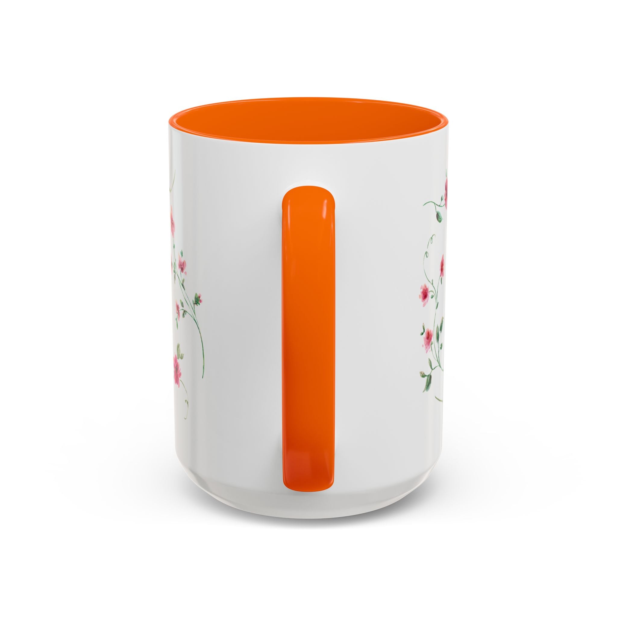 Floral Accent Coffee Mug – Pink Watercolor Blossoms (11/15oz)
