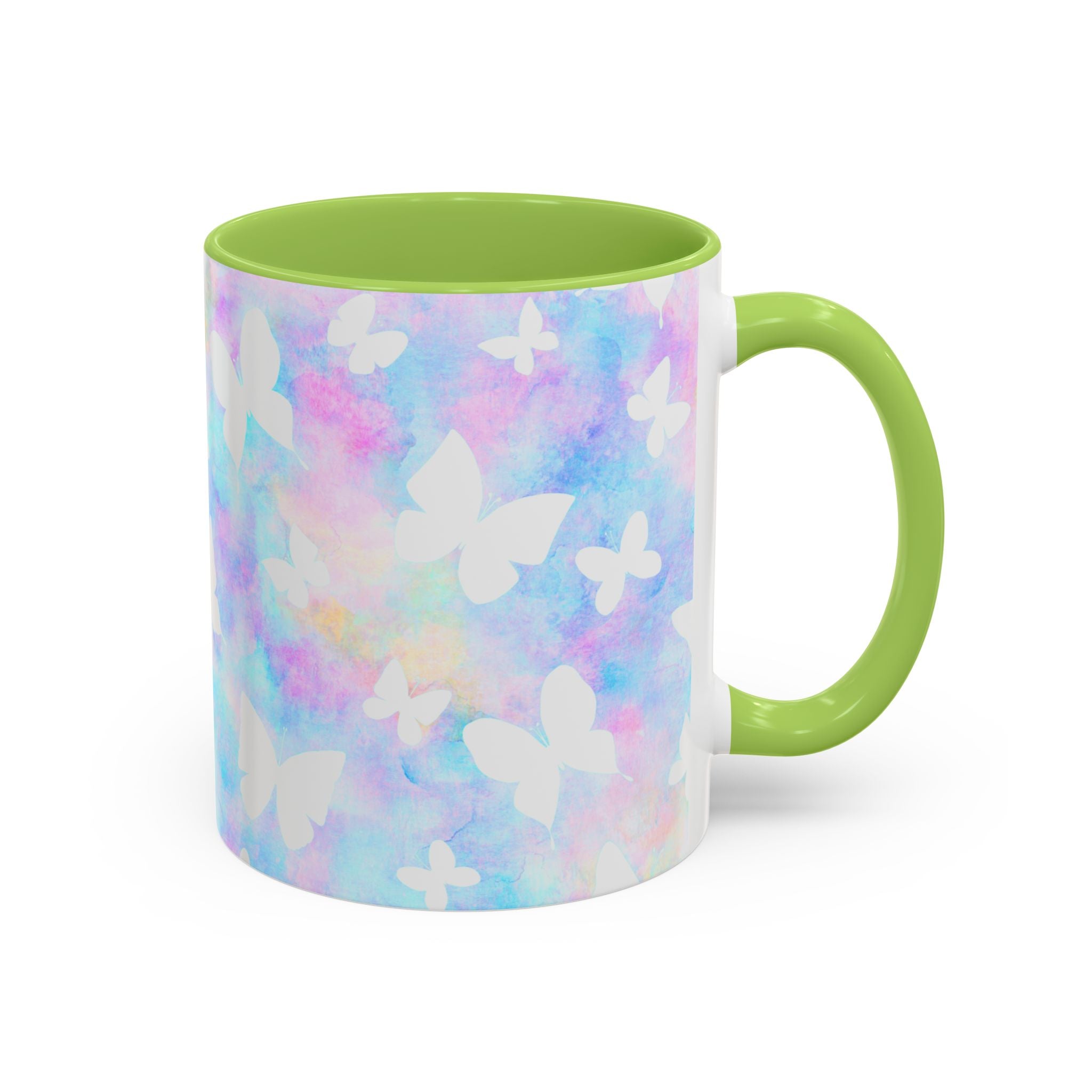 Pastel Watercolor Butterfly Coffee Mug – 11/15oz Accent Mug