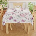 Pink Floral Butterfly Tablecloth — Romantic Spring Garden Table Decor