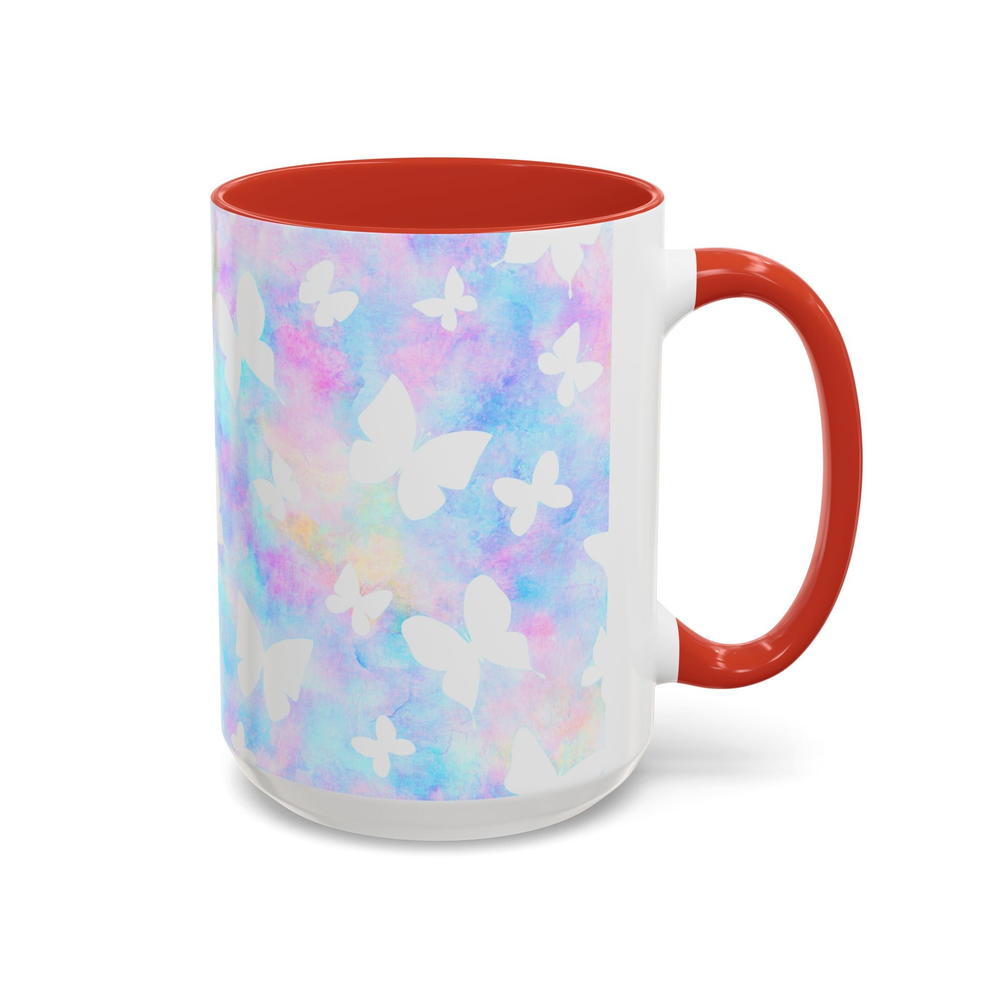 Pastel Watercolor Butterfly Coffee Mug – 11/15oz Accent Mug