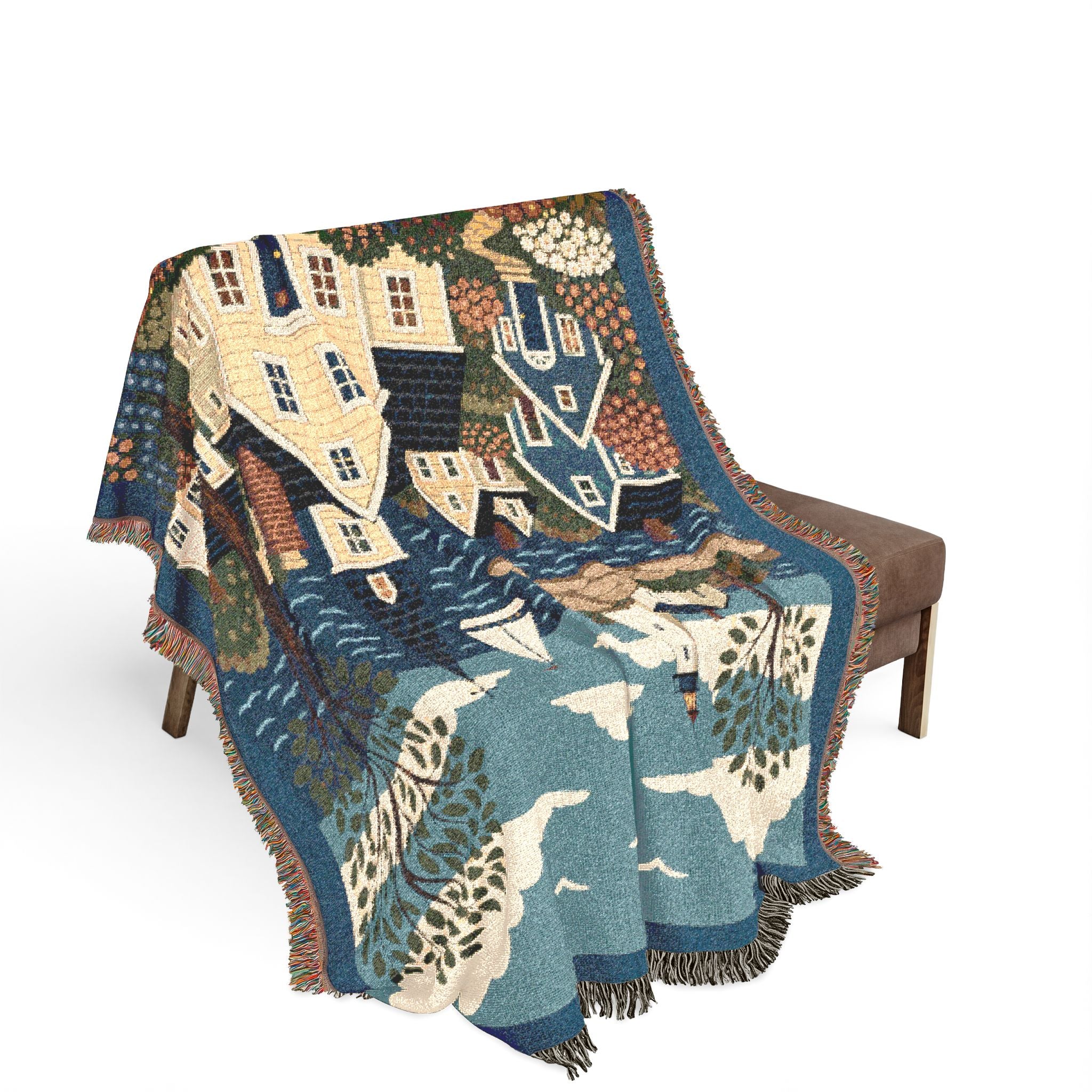Coastal Cottage Woven Blanket