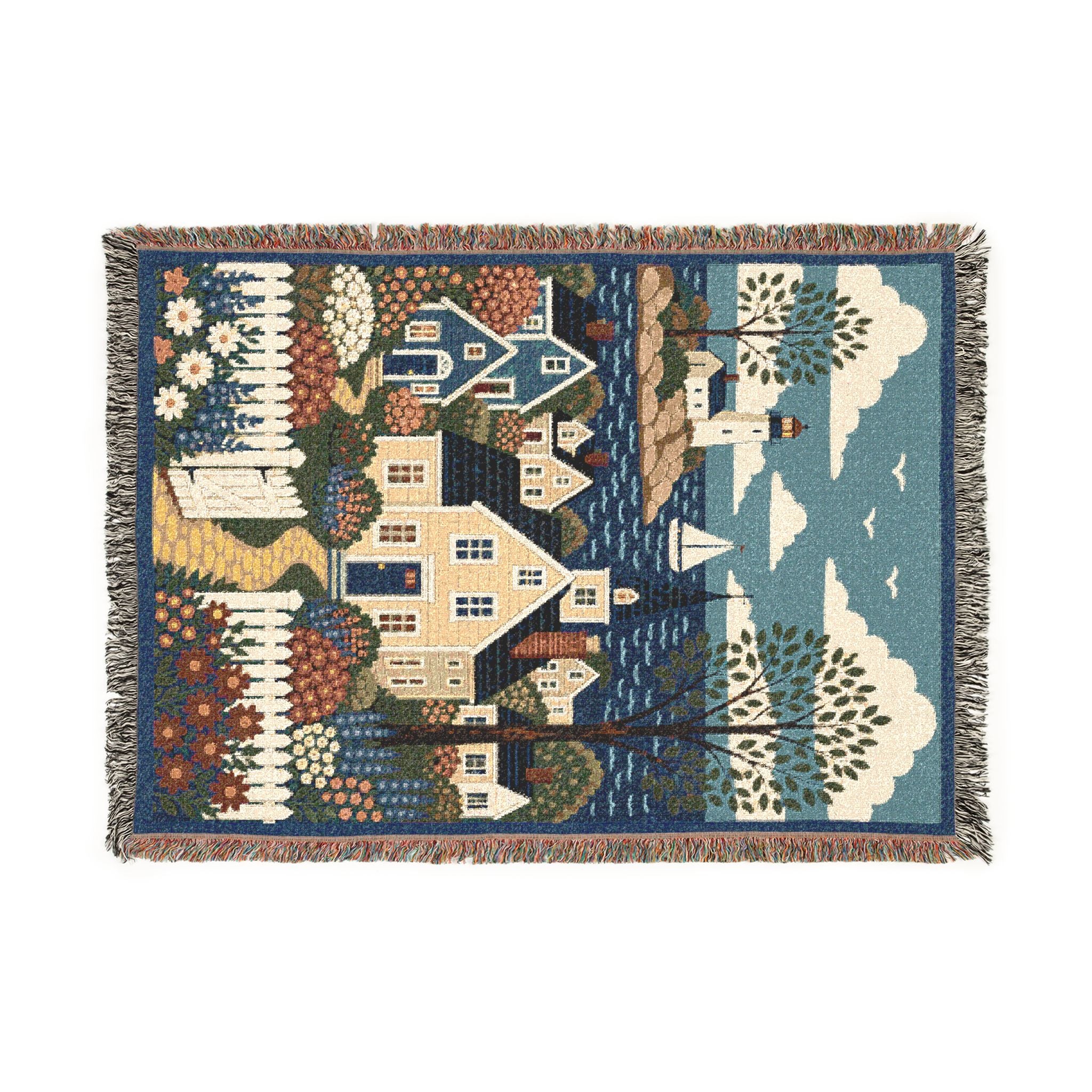 Coastal Cottage Woven Blanket