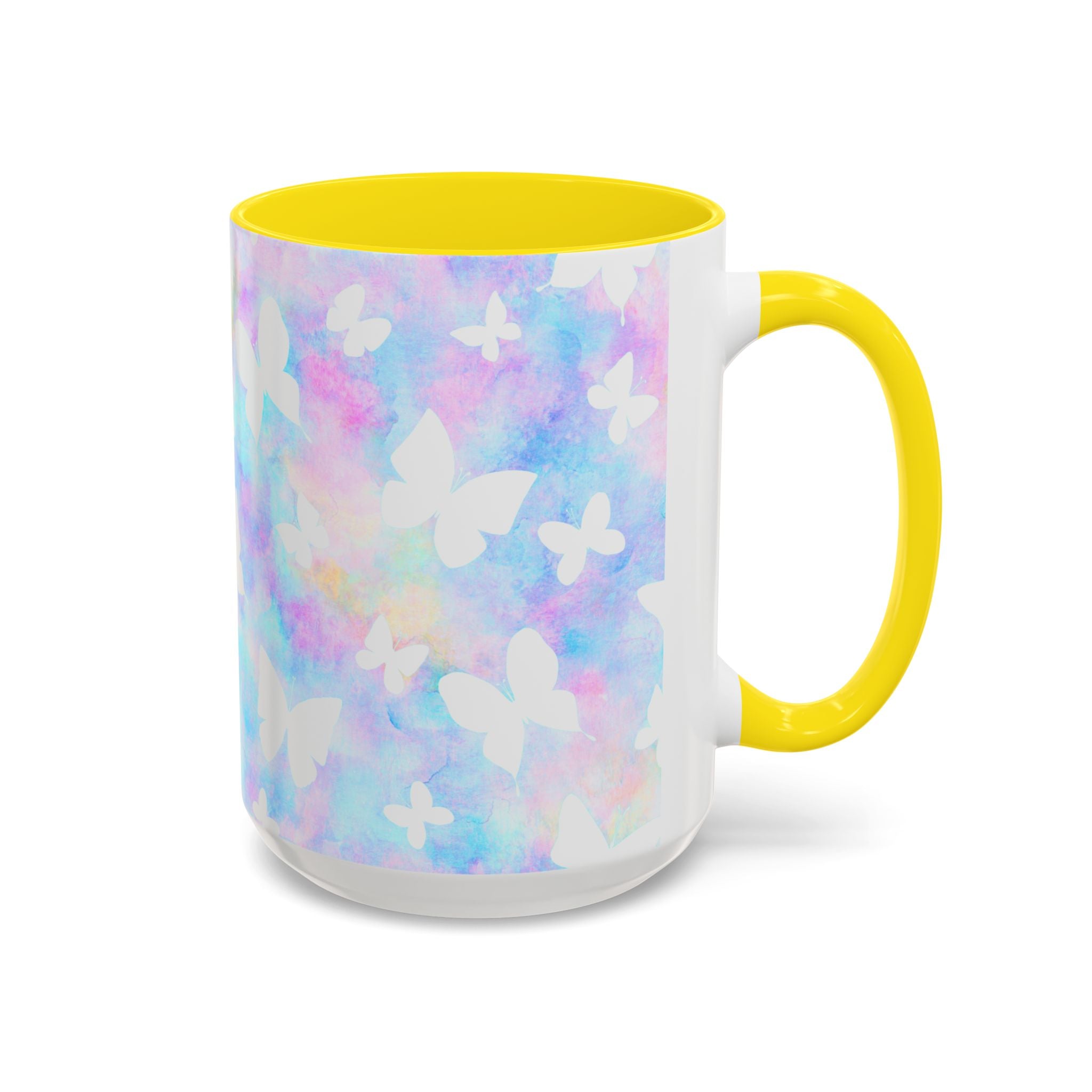 Pastel Watercolor Butterfly Coffee Mug – 11/15oz Accent Mug