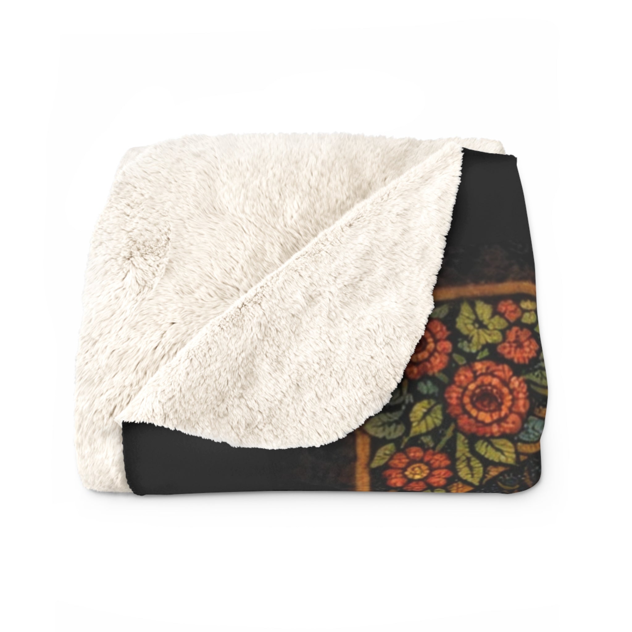 Medieval Romance Sherpa Blanket — Knight & Maiden Fantasy Fleece Throw