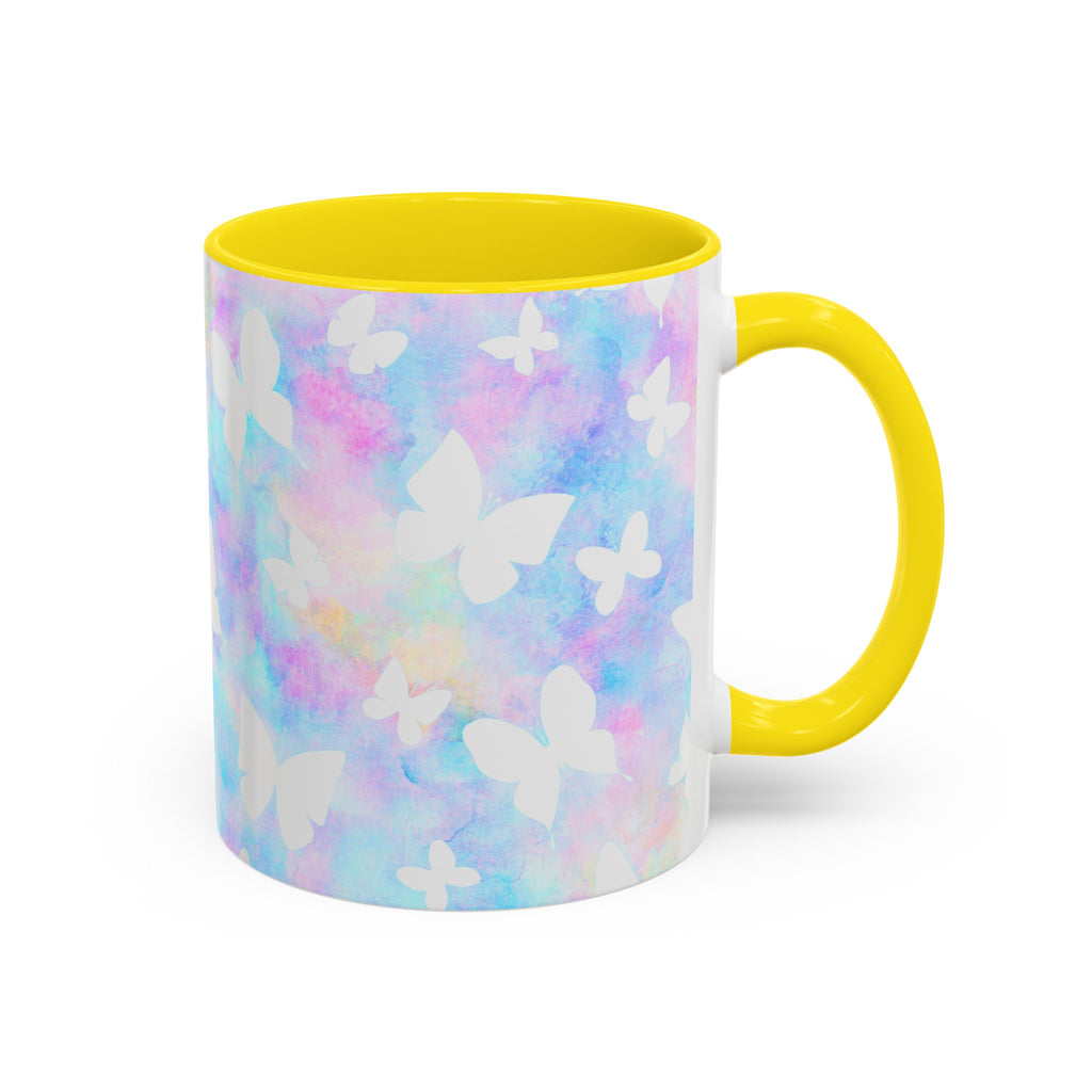 Pastel Watercolor Butterfly Coffee Mug – 11/15oz Accent Mug