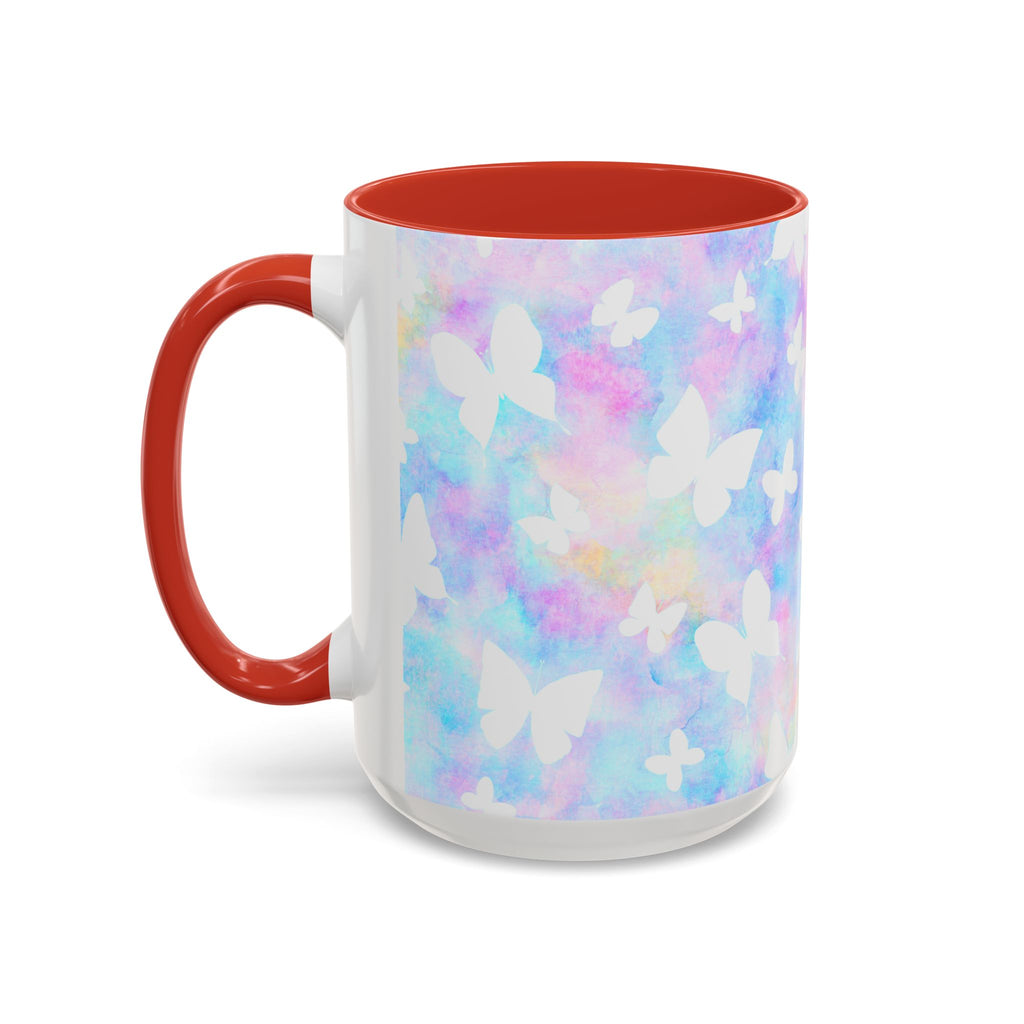 Pastel Watercolor Butterfly Coffee Mug – 11/15oz Accent Mug
