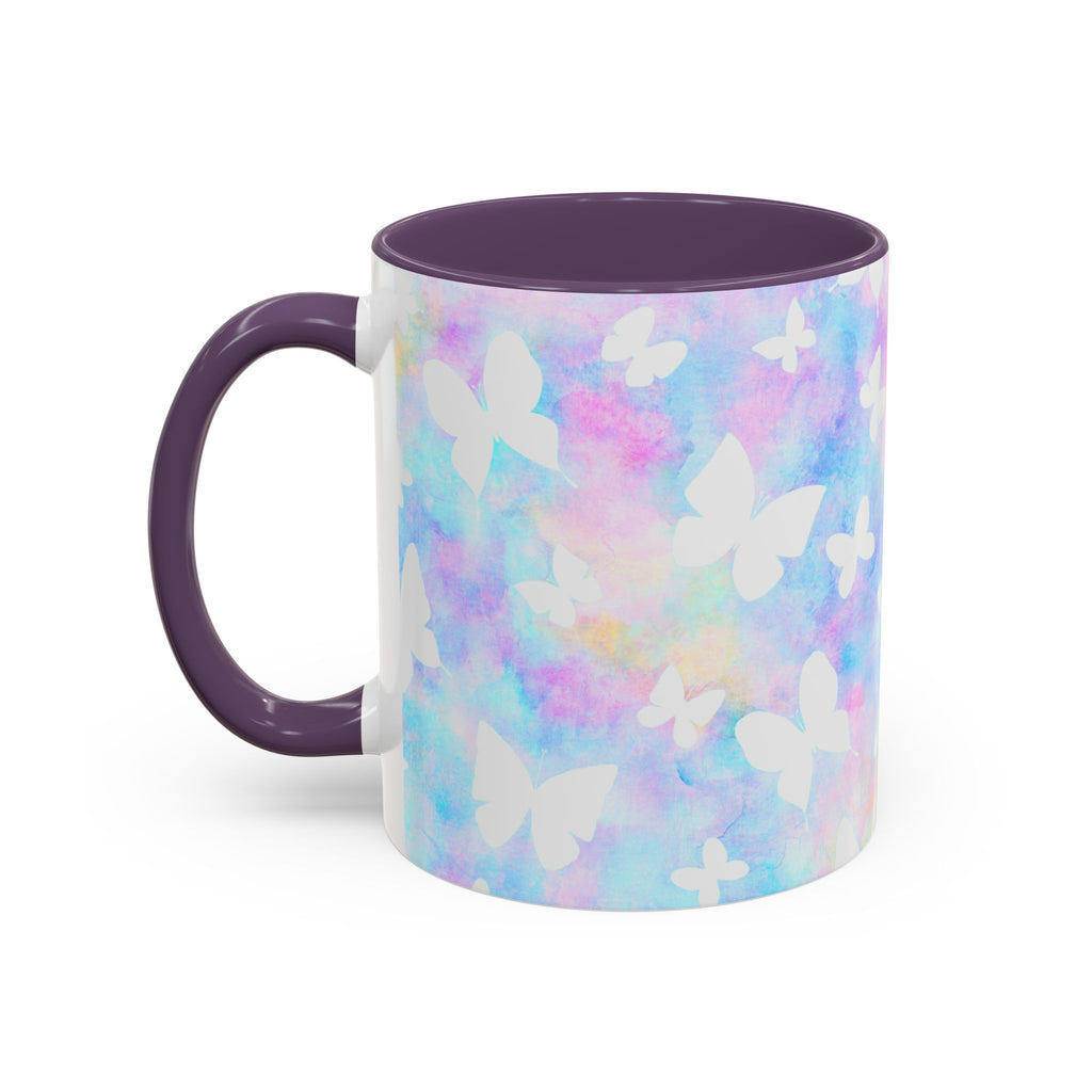 Pastel Watercolor Butterfly Coffee Mug – 11/15oz Accent Mug