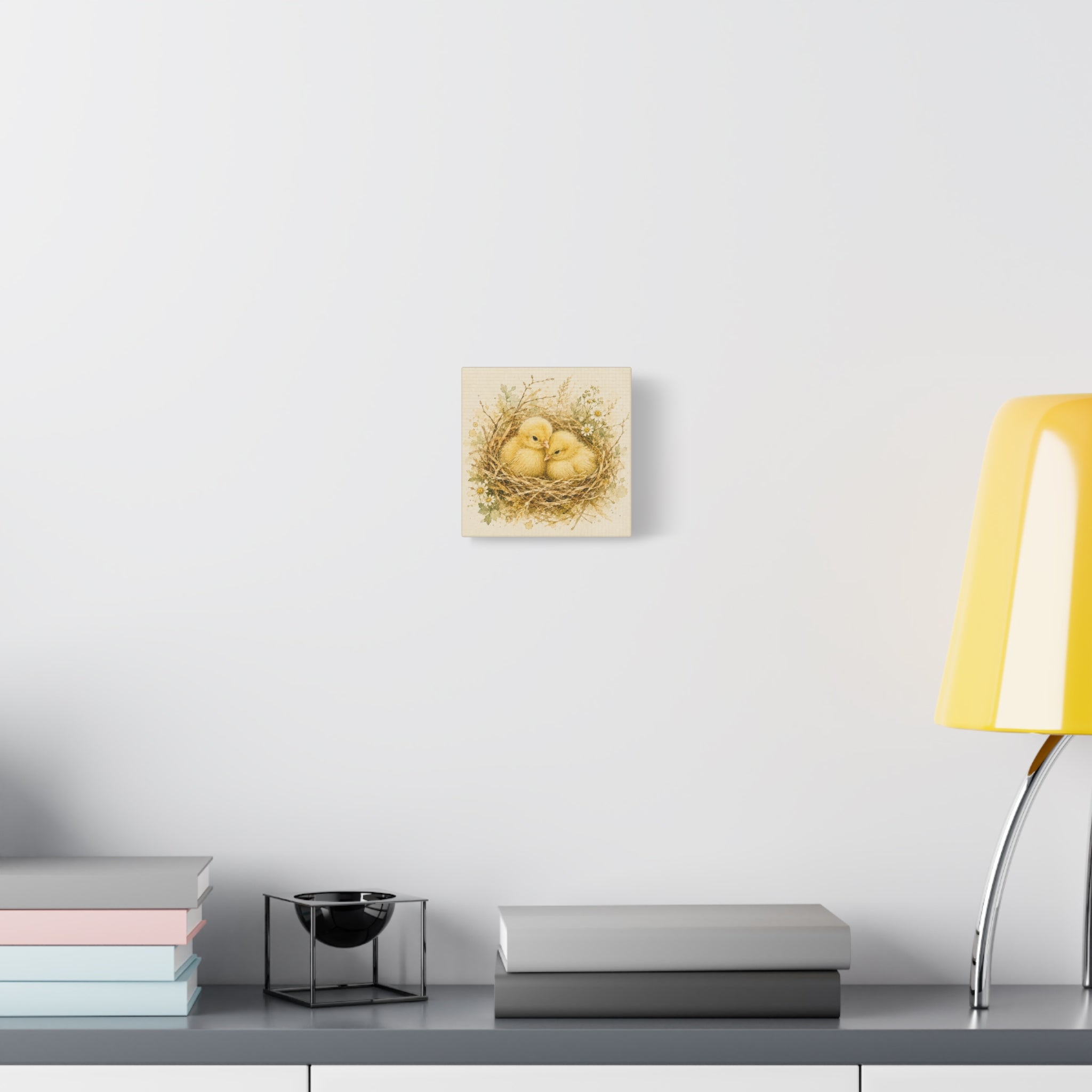 Chick Nest Canvas — Vintage Baby Chicks Wall Art