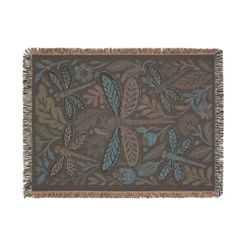 Bohemian Dragonfly Woven Blanket