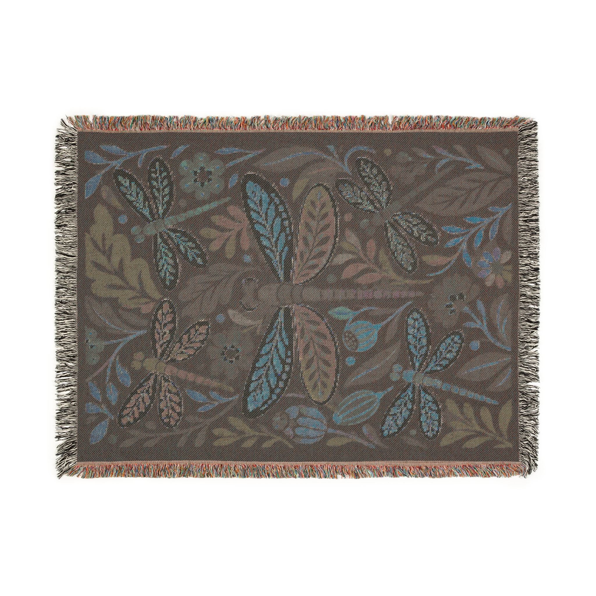 Bohemian Dragonfly Woven Blanket
