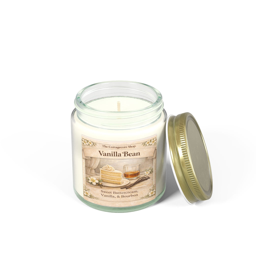 Vanilla Bean Coconut-Apricot Wax Candle (4oz & 9oz) — Scented Jar Candle