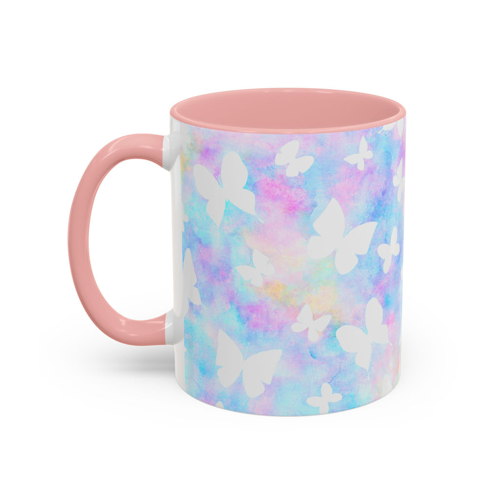 Pastel Watercolor Butterfly Coffee Mug – 11/15oz Accent Mug