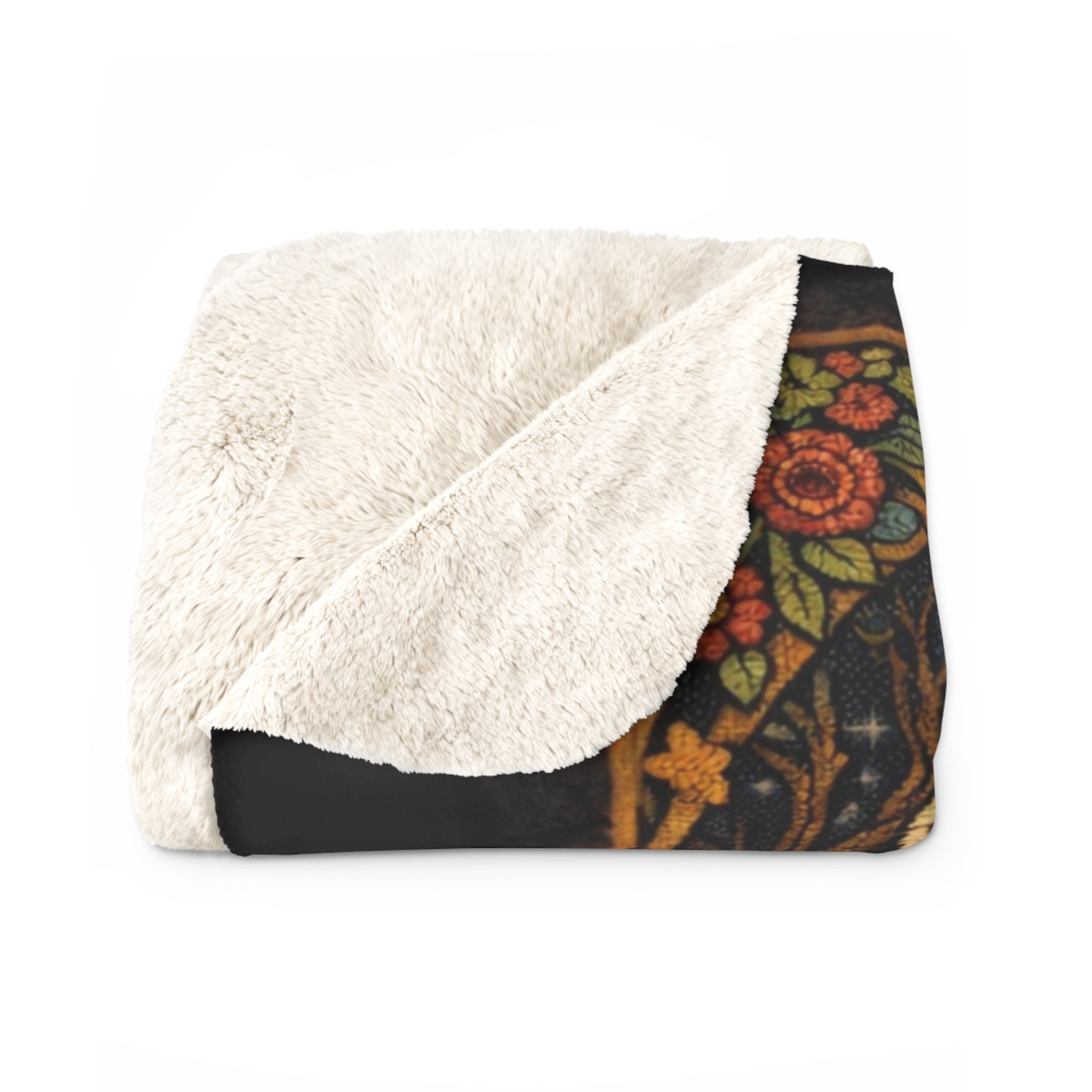 Medieval Romance Sherpa Blanket — Knight & Maiden Fantasy Fleece Throw