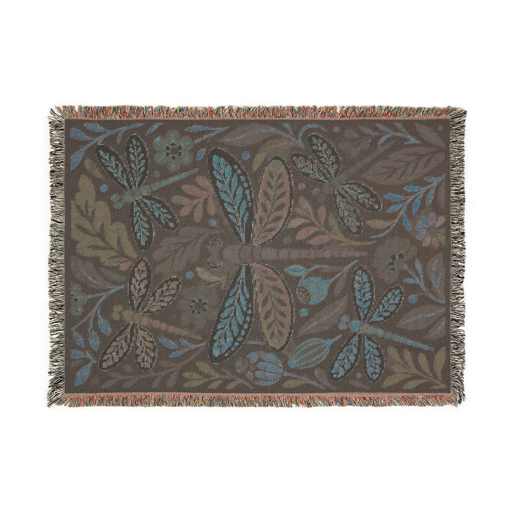 Bohemian Dragonfly Woven Blanket